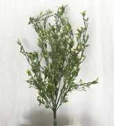20 inch Artificial PVC Green Bush with Pink Flowers SIlk Plants Canada